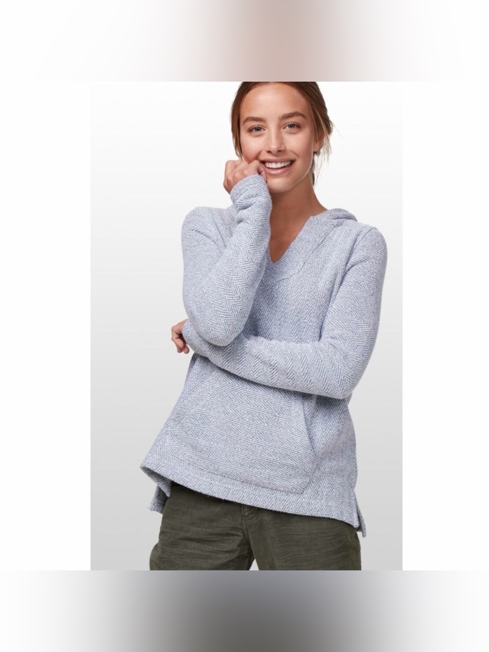 NWOT Faherty Womens Hooded Sweater Whitewater Seabrook Pancho Size XL